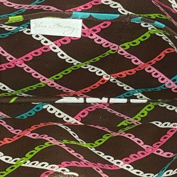 Vera Bradley Crossbody Purse Lola Handbag Brown Pink Green Blue Retired 2013 - Picture 5 of 10
